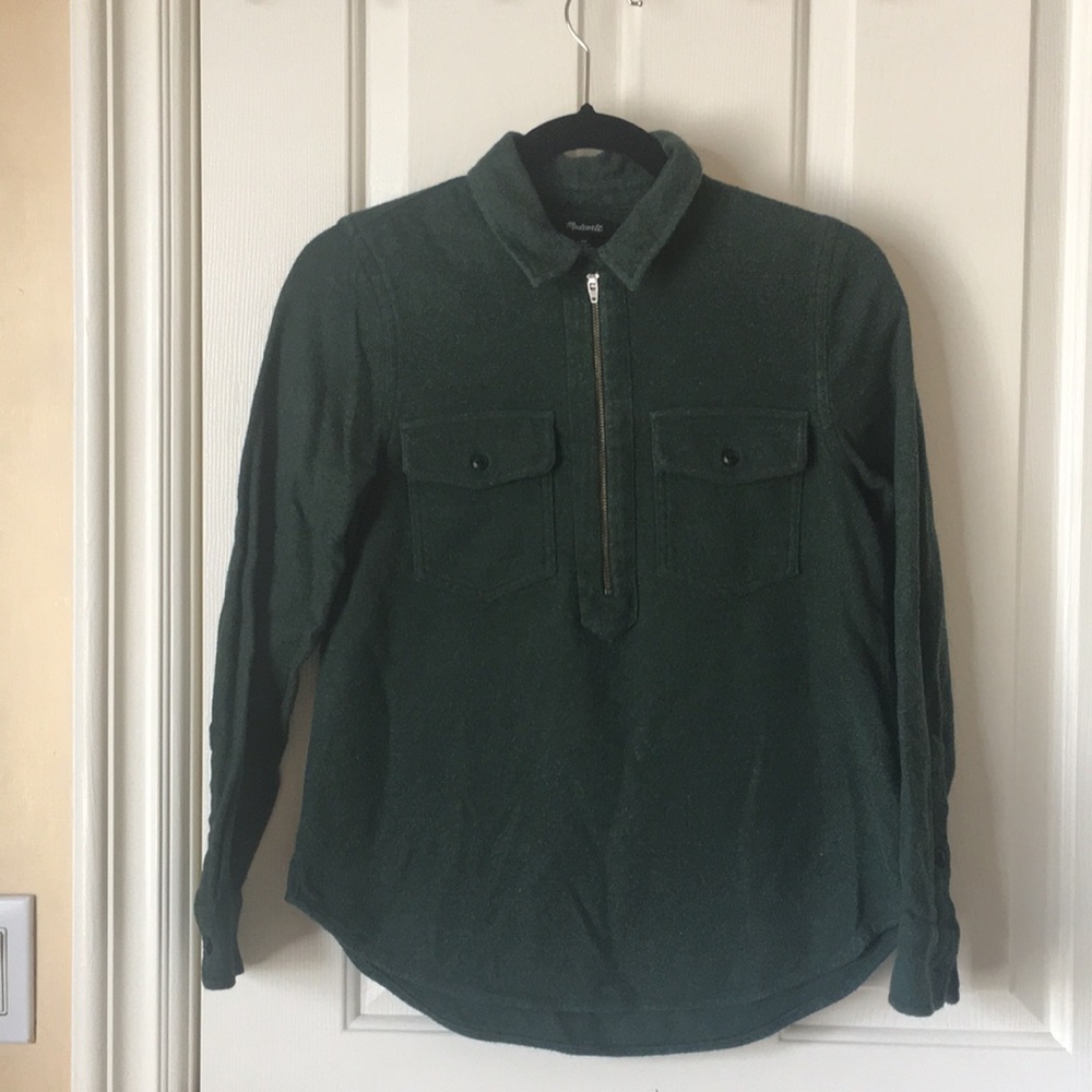 💯 MADEWELL GREEN LONG SLEEVE SHIRT XS